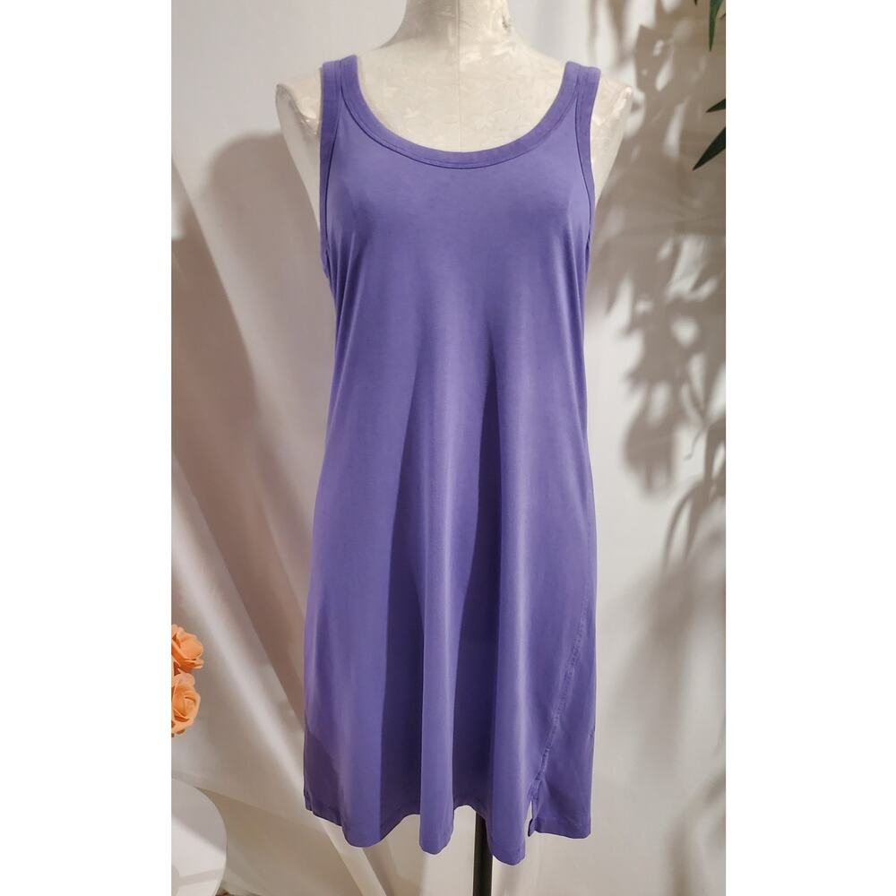 Lululemon Classic Fit Cotton Blend Scoop Neck Tank Dress 6 Charged Indigo Purple